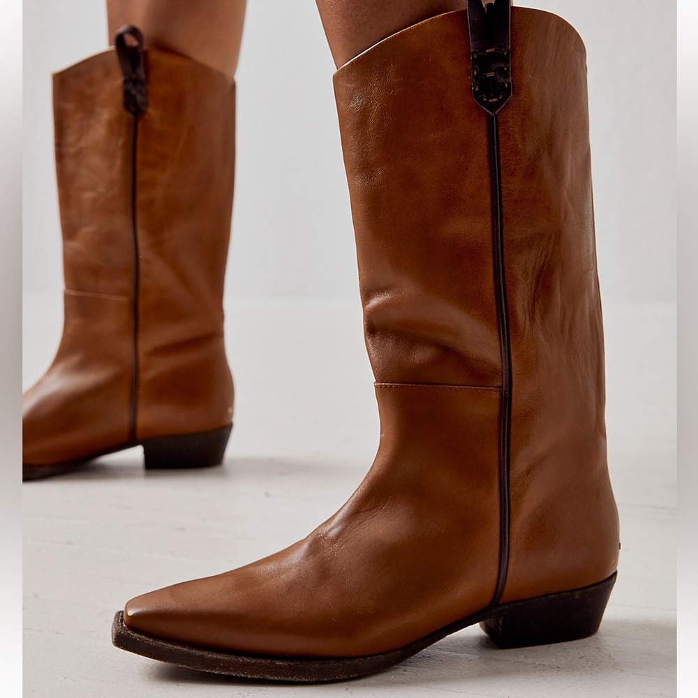 We The Free Free People Montage Tall Boot - Size 7 - Ochre (Brown)